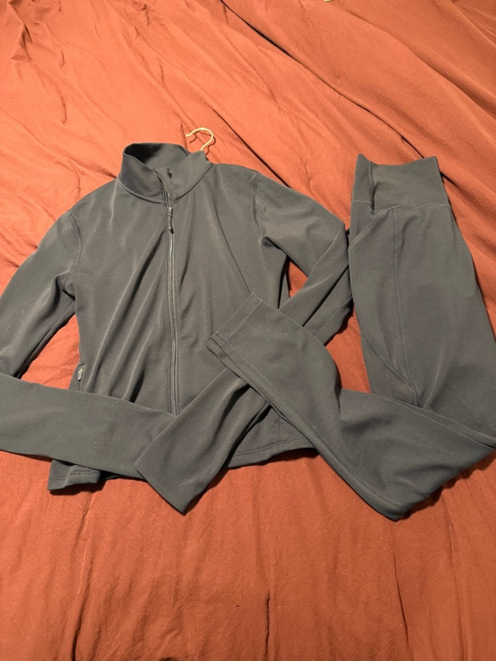 Uniqlo Navy Blue Matching Set - Jacket (XS) & Leggings (S)